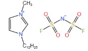 1-十二烷基-3-甲基咪唑雙氟磺酰亞胺鹽結(jié)構(gòu)式